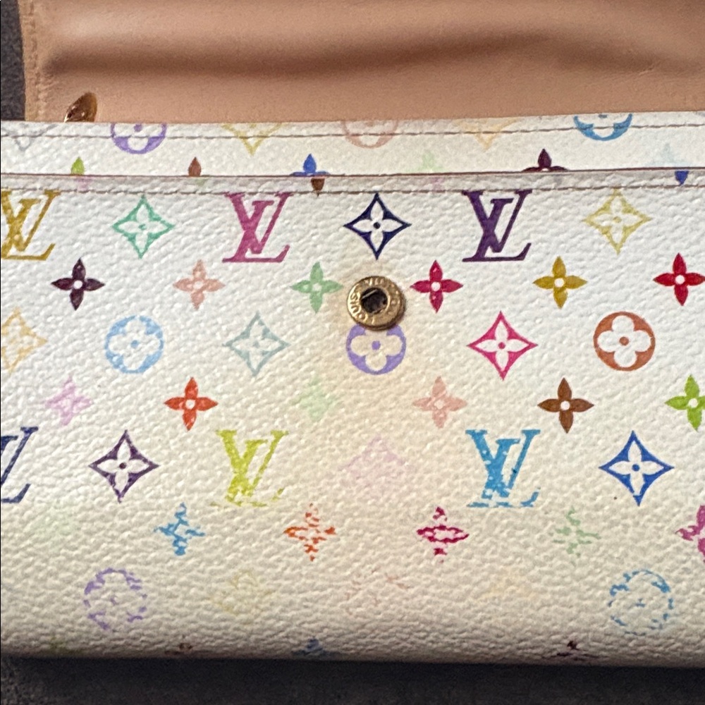 Lv Murakami Monogram Multicolor Compact Wallet - image 7